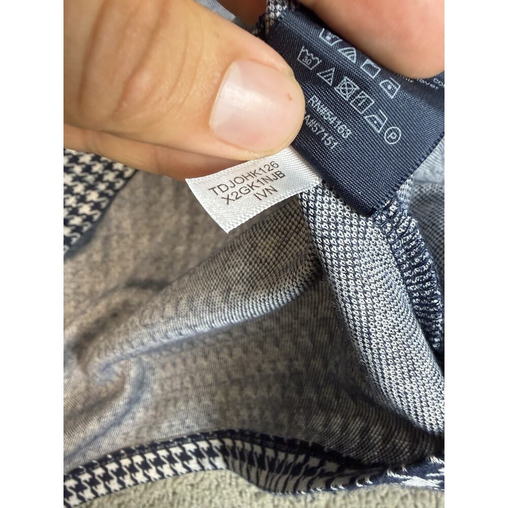 Tommy Hilfiger Tunic Womens 3X Blue Check Long Sleeve Crew Neck Polyester - Picture 6 of 11